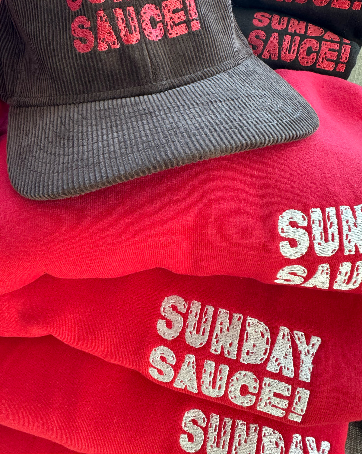 Sunday Sauce! Sweatshirt in Red Sauce Red